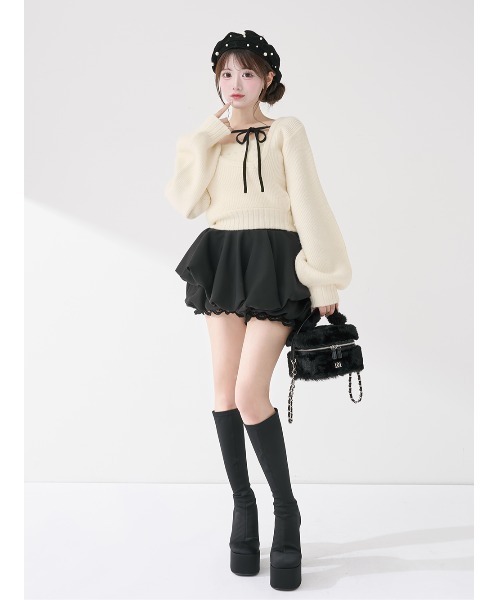 ダーリッチ アシメレイヤードニットトップス ダーリッチ Darich アシメレイヤードニットトップス （グレー