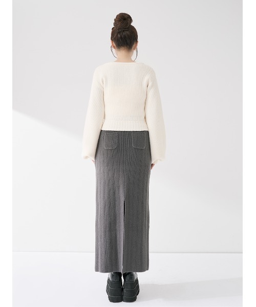 Darich（ダーリッチ）の「アシメレイヤードニットトップス（ニット/セーター・レディース・ベージュ/アイボリー/グレー・FREE）」の10枚目の写真