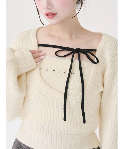 新品　Darich ダーリッチ　アシメレイヤードニットトップス 予約商品】アシメレイヤードニットトップス – Darich (ダーリッチ)