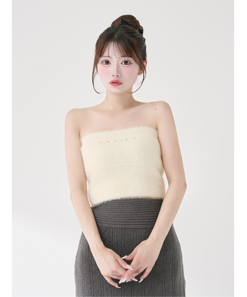 Darich（ダーリッチ）の「アシメレイヤードニットトップス（ニット/セーター・レディース・ベージュ/アイボリー/グレー・FREE）」の21枚目の写真