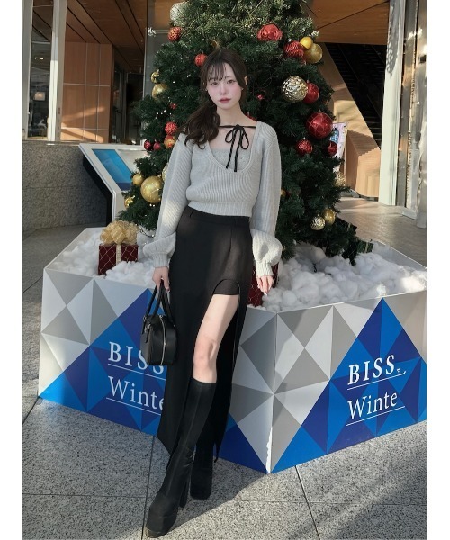 アシメレイヤードニットトップス（ニット/セーター）｜Darich