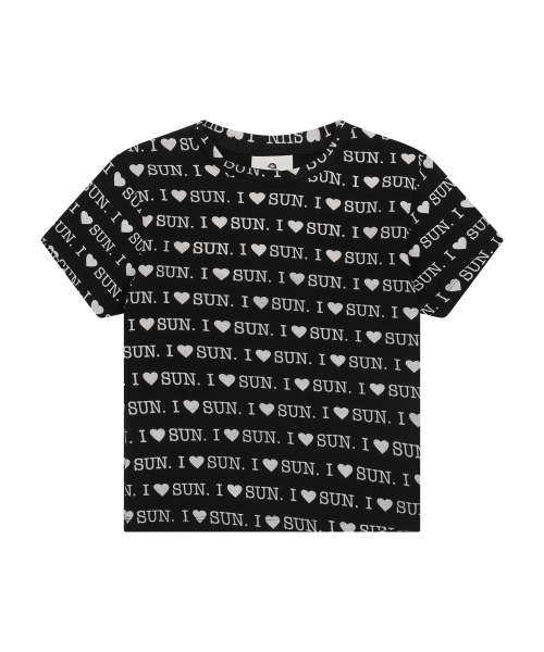 SUNDAY FRUIT MARKET(サンデーフルーツマーケット)の「W) I LOVE SUN TEE BLACK(Tシャツ/カットソー・レディース・その他・SMALL/MEDIUM)」の1枚目の写真