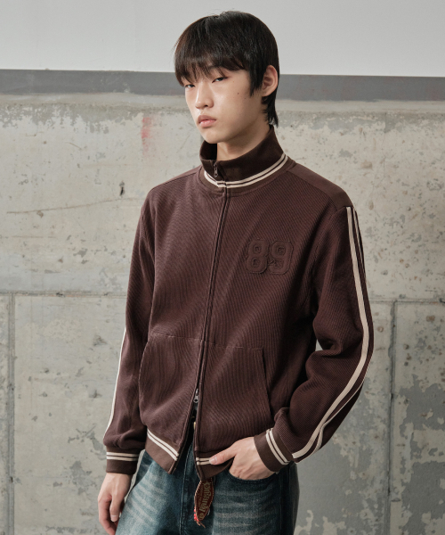 SECONDMONO（セカンドモノローグ）の「エアフロー ワッフルトラックジャケット [ブラウン]_SEJK022BROWN（ナイロンジャケット・メンズ・その他・SMALL/MEDIUM/LARGE/X-SMALL）」の3枚目の写真