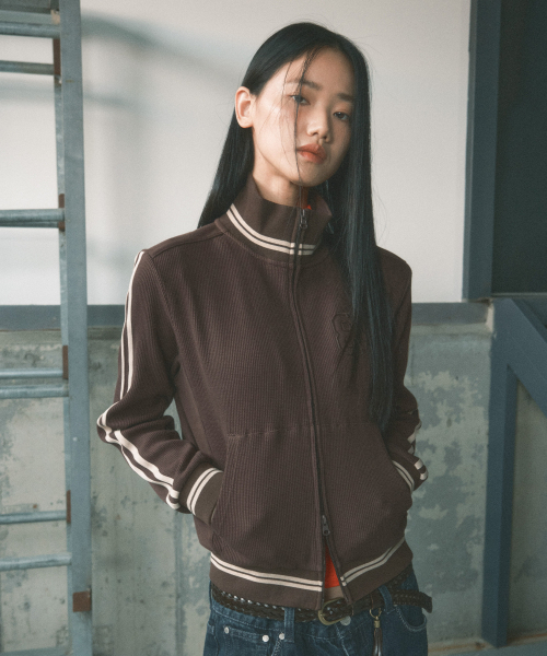 SECONDMONO（セカンドモノローグ）の「エアフロー ワッフルトラックジャケット [ブラウン]_SEJK022BROWN（ナイロンジャケット・メンズ・その他・SMALL/MEDIUM/LARGE/X-SMALL）」の5枚目の写真