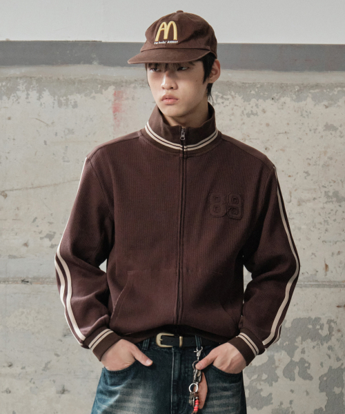 SECONDMONO（セカンドモノローグ）の「エアフロー ワッフルトラックジャケット [ブラウン]_SEJK022BROWN（ナイロンジャケット・メンズ・その他・SMALL/MEDIUM/LARGE/X-SMALL）」の6枚目の写真