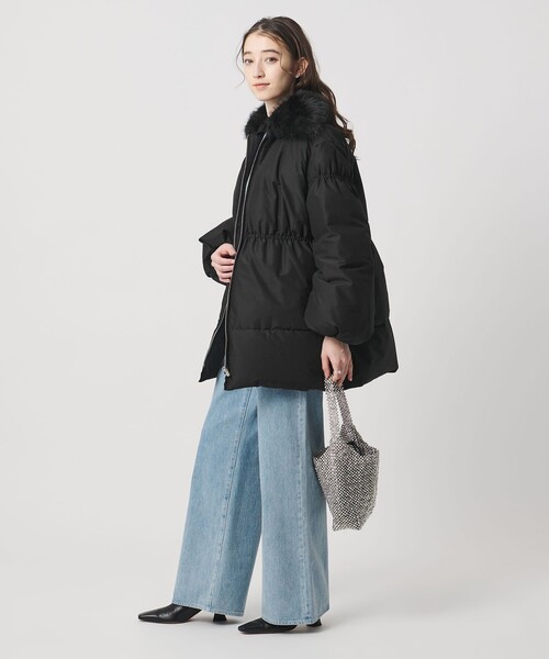 UNITED ARROWS（ユナイテッドアローズ）の「ペプラム ミドル ダウンコート（ダウンジャケット/コート・レディース・ブラック/ダークグレー・38/36）」の10枚目の写真