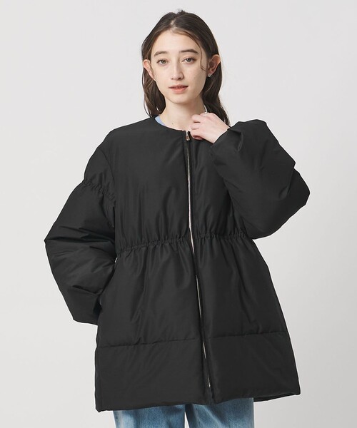 UNITED ARROWS（ユナイテッドアローズ）の「ペプラム ミドル ダウンコート（ダウンジャケット/コート・レディース・ブラック/ダークグレー・38/36）」の12枚目の写真