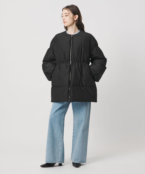 UNITED ARROWS（ユナイテッドアローズ）の「ペプラム ミドル ダウンコート（ダウンジャケット/コート・レディース・ブラック/ダークグレー・38/36）」の13枚目の写真