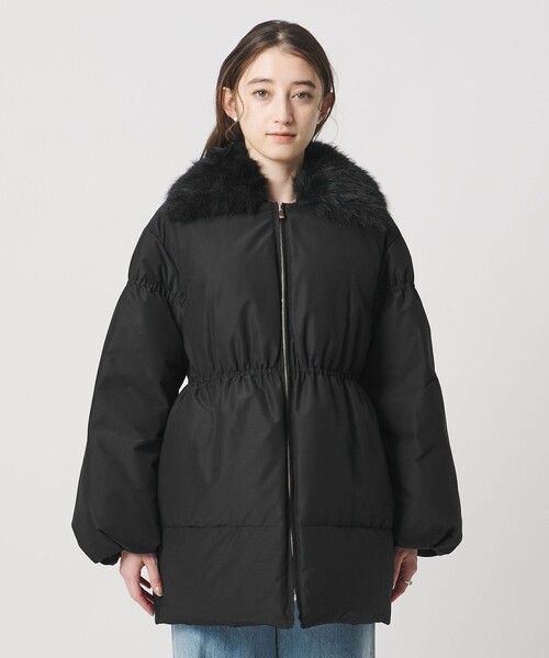 UNITED ARROWS（ユナイテッドアローズ）の「ペプラム ミドル ダウンコート（ダウンジャケット/コート・レディース・ブラック/ダークグレー・38/36）」の14枚目の写真