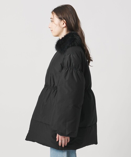 UNITED ARROWS（ユナイテッドアローズ）の「ペプラム ミドル ダウンコート（ダウンジャケット/コート・レディース・ブラック/ダークグレー・38/36）」の15枚目の写真