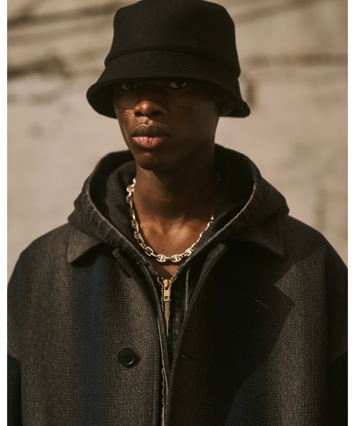 COOTIE PRODUCTIONS（クーティープロダクションズ）の「Wool Melton Bucket Hat（ハット・メンズ・ブラック・LARGE/MEDIUM）」の2枚目の写真