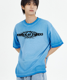 クラウン トロン ピグメント 半袖Tシャツ ブルー
