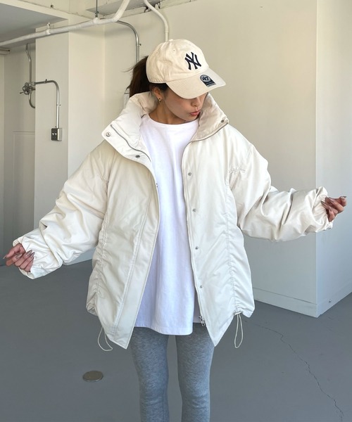 ミドル丈フロントドロストギャザーブルゾン（ブルゾン）｜CHERI