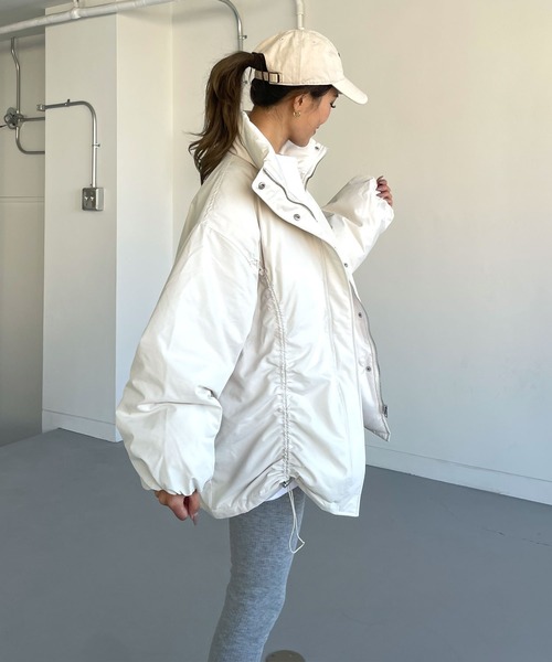 ◆美品◆3万◆パーマネントエイジ◆コットンブルゾン◆白◆シンプル◆ゆったり◆S moment+ ブルゾン ジャンバー シャカシャカナイロン裏キルトモンスター