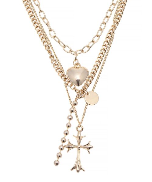 EVRIS（エヴリス）の「CROSS MOTIF 3連ネックレス（ネックレス・レディース・シルバー/ゴールド・FREE）」の8枚目の写真