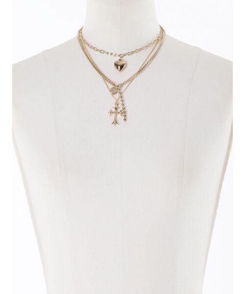 EVRIS（エヴリス）の「CROSS MOTIF 3連ネックレス（ネックレス・レディース・シルバー/ゴールド・FREE）」の11枚目の写真