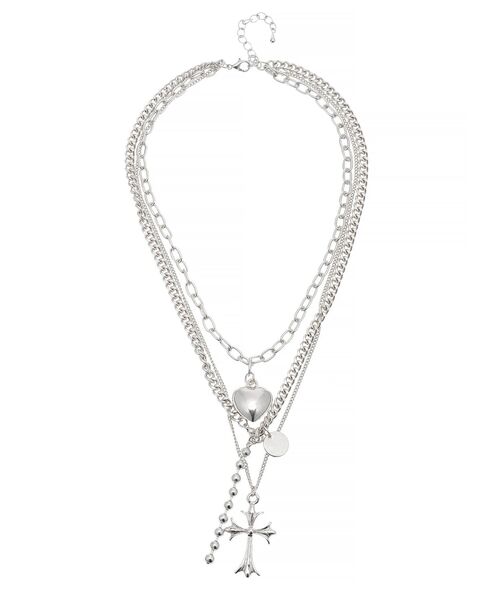 EVRIS（エヴリス）の「CROSS MOTIF 3連ネックレス（ネックレス・レディース・シルバー/ゴールド・FREE）」の12枚目の写真