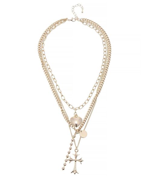 EVRIS（エヴリス）の「CROSS MOTIF 3連ネックレス（ネックレス・レディース・シルバー/ゴールド・FREE）」の13枚目の写真