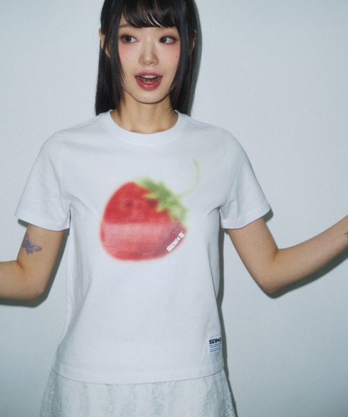 SEW-B(ソービー)の「BUBBLE BERRY セミクロップ半袖(Tシャツ/カットソー・レディース・その他・FREE)」の2枚目の写真