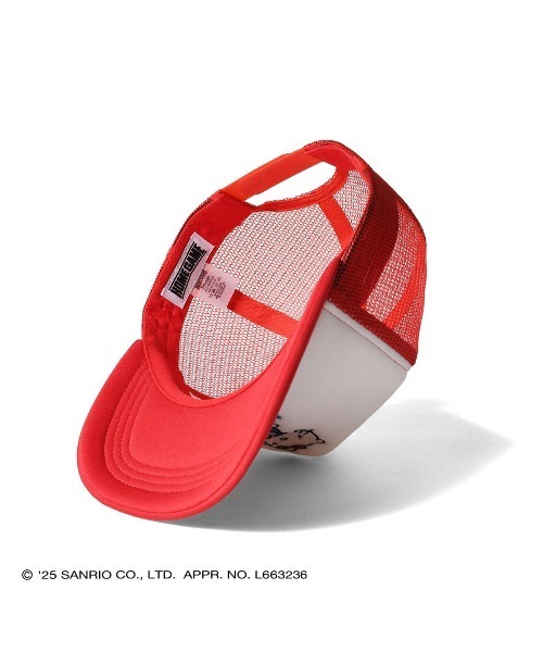 sanrio（サンリオ）の「サンリオキャラクターズ × ホームゲーム [HOMEGAME] - ハローキティー メッシュキャップ  [HELLO KITTY MESH CAP RED HG251406]（キャップ・レディース・レッド・FREE）」の5枚目の写真