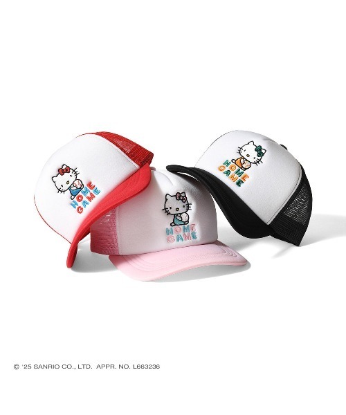sanrio（サンリオ）の「サンリオキャラクターズ × ホームゲーム [HOMEGAME] - ハローキティー メッシュキャップ  [HELLO KITTY MESH CAP RED HG251406]（キャップ・レディース・レッド・FREE）」の8枚目の写真