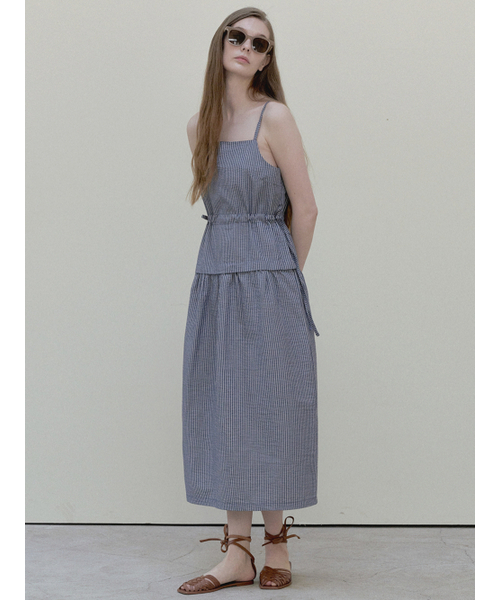AVANT-G(アバン)の「Stripe Washing Sleeveless Dress - navy(ワンピース・レディース・その他・FREE)」の2枚目の写真