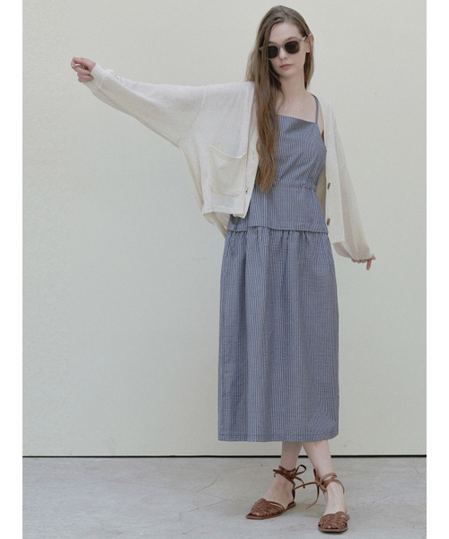 AVANT-G(アバン)の「Stripe Washing Sleeveless Dress - navy(ワンピース・レディース・その他・FREE)」の8枚目の写真