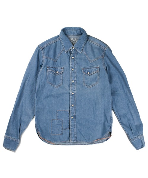 TMT（ティーエムティー）の「【TMT/ティーエムティー】DENIM WESTEN SHIRTS（シャツ/ブラウス・メンズ・インディゴブルー/ライトインディゴブルー・SMALL）」の3枚目の写真