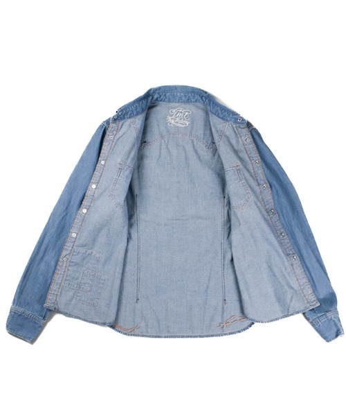 TMT（ティーエムティー）の「【TMT/ティーエムティー】DENIM WESTEN SHIRTS（シャツ/ブラウス・メンズ・インディゴブルー/ライトインディゴブルー・SMALL）」の9枚目の写真