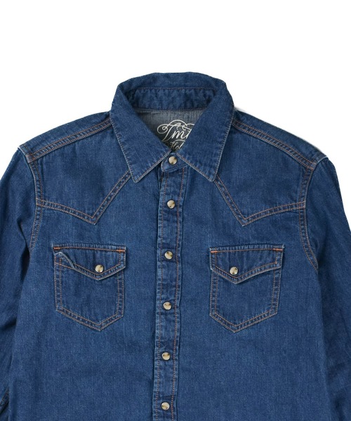 TMT（ティーエムティー）の「【TMT/ティーエムティー】DENIM WESTEN SHIRTS（シャツ/ブラウス・メンズ・インディゴブルー/ライトインディゴブルー・SMALL）」の16枚目の写真