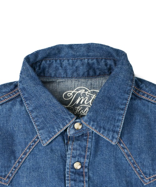 TMT（ティーエムティー）の「【TMT/ティーエムティー】DENIM WESTEN SHIRTS（シャツ/ブラウス・メンズ・インディゴブルー/ライトインディゴブルー・SMALL）」の20枚目の写真