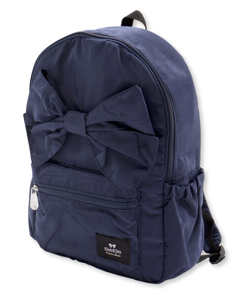 BeBe(ベベ)の「ビッグリボンリュック(S~M)(バックパック/リュック・キッズ・ピンク/ネイビー・M/S)」の1枚目の写真