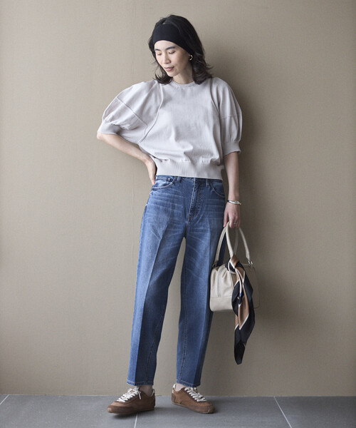 Healthy denim(ヘルシーデニム)の「Healthy Denim × Firsthand/ヘルシーデニム 別注 Carrot / テーパードシルエット デニムパンツ(デニムパンツ・レディース・ブルー・25/24/23)」の20枚目の写真