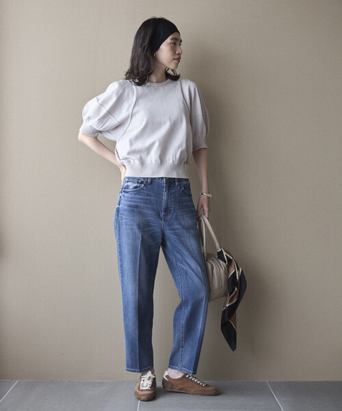 Healthy denim(ヘルシーデニム)の「Healthy Denim × Firsthand/ヘルシーデニム 別注 Carrot / テーパードシルエット デニムパンツ(デニムパンツ・レディース・ブルー・25/24/23)」の22枚目の写真