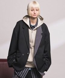 GRANCY】Reverse LayeredDesign TailoredJacket / リバース レイヤード