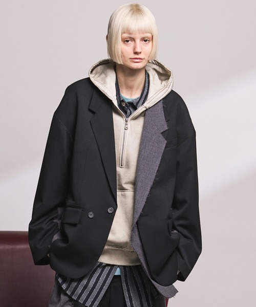 UNISEX》Cut-off Layering Prime-Over Jacket/カットオフレイヤリング