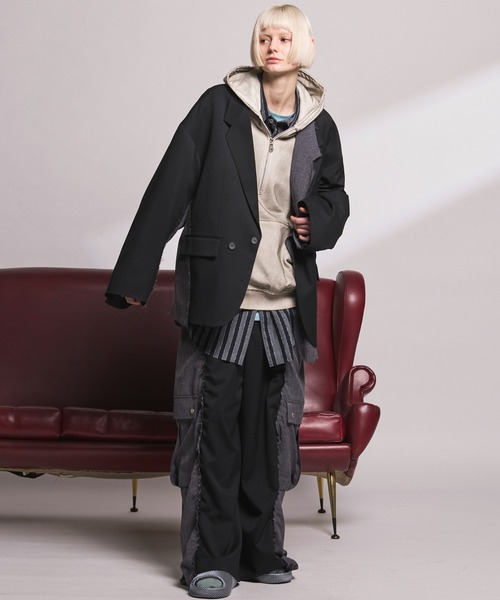 UNISEX》Cut-off Layering Prime-Over Jacket/カットオフレイヤリング