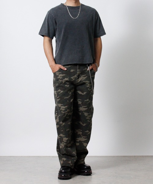 NYLAUS（ナイラス）の「【Nylaus】ショート丈 半袖 クルーネックTシャツ ヴィンテージ カモフラ（Tシャツ/カットソー・メンズ・ブラック/ホワイト/ブラック系その他/カモフラージュ・L/M）」の15枚目の写真