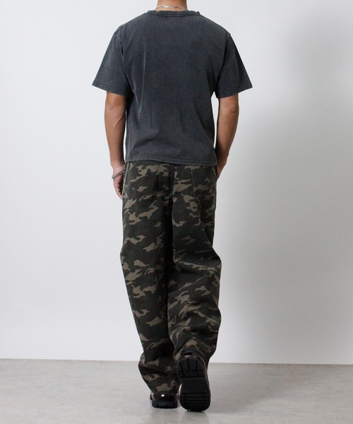 NYLAUS（ナイラス）の「【Nylaus】ショート丈 半袖 クルーネックTシャツ ヴィンテージ カモフラ（Tシャツ/カットソー・メンズ・ブラック/ホワイト/ブラック系その他/カモフラージュ・L/M）」の16枚目の写真