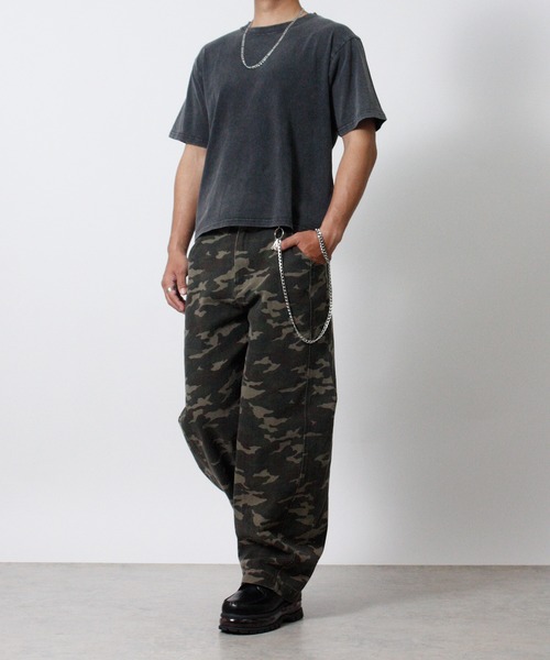 NYLAUS（ナイラス）の「【Nylaus】ショート丈 半袖 クルーネックTシャツ ヴィンテージ カモフラ（Tシャツ/カットソー・メンズ・ブラック/ホワイト/ブラック系その他/カモフラージュ・L/M）」の17枚目の写真