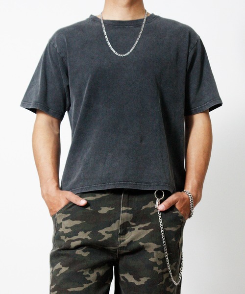 NYLAUS（ナイラス）の「【Nylaus】ショート丈 半袖 クルーネックTシャツ ヴィンテージ カモフラ（Tシャツ/カットソー・メンズ・ブラック/ホワイト/ブラック系その他/カモフラージュ・L/M）」の10枚目の写真