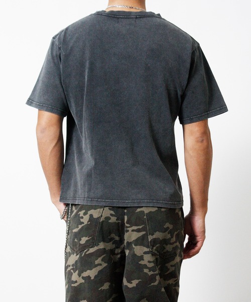 NYLAUS（ナイラス）の「【Nylaus】ショート丈 半袖 クルーネックTシャツ ヴィンテージ カモフラ（Tシャツ/カットソー・メンズ・ブラック/ホワイト/ブラック系その他/カモフラージュ・L/M）」の12枚目の写真