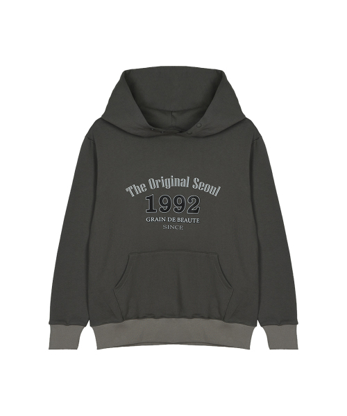 GRAIN DE BEAUTE（グランデボーテ）の「1992 MULTI HOODY [CHARCOAL]（パーカー・レディース・チャコール・S/M/L）」の2枚目の写真