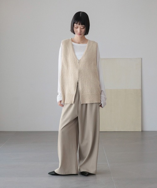 LOWRYS FARM（ローリーズファーム）の「ラメスラブＺＩＰベスト　644675（ベスト・レディース・グレー/アイボリー/ベージュ/ネイビー・FREE）」の17枚目の写真