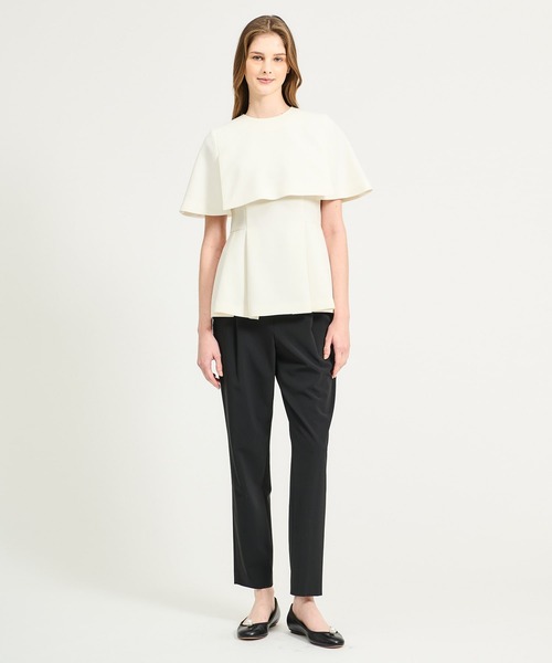 ESTNATION（エストネーション）の「ESTNATION / ケープフレアブラウス《EXCLUSIVE》（シャツ/ブラウス・レディース・オフホワイト/ネイビー・38/36）」の5枚目の写真