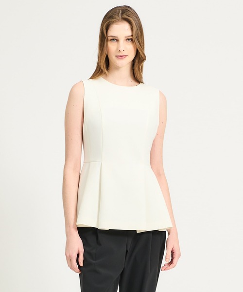 ESTNATION（エストネーション）の「ESTNATION / ケープフレアブラウス《EXCLUSIVE》（シャツ/ブラウス・レディース・オフホワイト/ネイビー・38/36）」の6枚目の写真