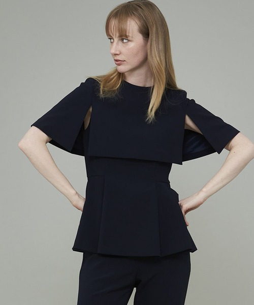 ESTNATION（エストネーション）の「ESTNATION / ケープフレアブラウス《EXCLUSIVE》（シャツ/ブラウス・レディース・オフホワイト/ネイビー・38/36）」の18枚目の写真