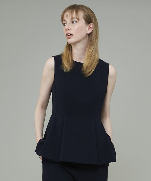 ESTNATION（エストネーション）の「ESTNATION / ケープフレアブラウス《EXCLUSIVE》（シャツ/ブラウス・レディース・オフホワイト/ネイビー・38/36）」の20枚目の写真