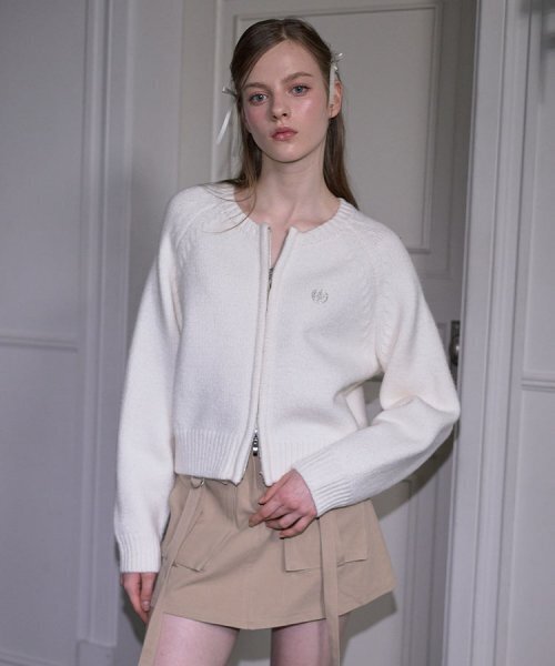 セール】Two-way Knit Cardigan [Ivory]（カーディガン/ボレロ