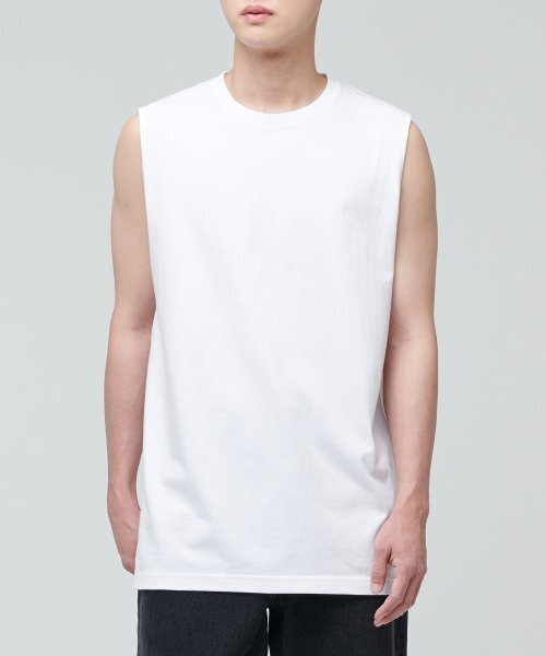MUSINSA STANDARD（ムシンサスタンダード）の「レイヤードスリーブレストップ_通常丈2パック（Tシャツ/カットソー・レディース・その他・XS/S/M/L/XL/2XL）」の4枚目の写真